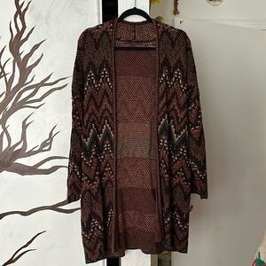 Aztec longline cardigan